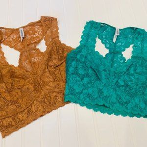 New in Package - Womens Bralettes - Size Small -Green and Brown